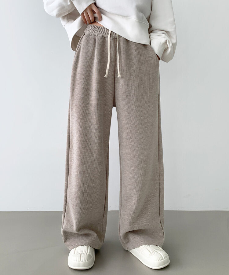 【SHORT/LONG丈別】ワイドトレーニングパンツ8色 BEIGE