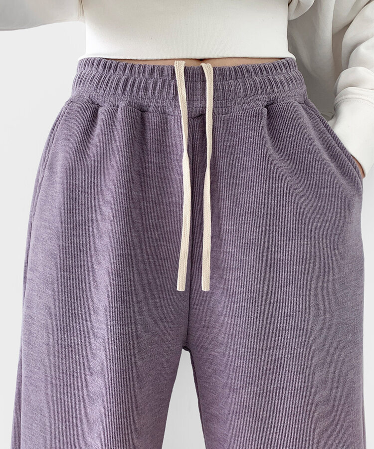 【SHORT/LONG丈別】ワイドトレーニングパンツ8色 PURPLE