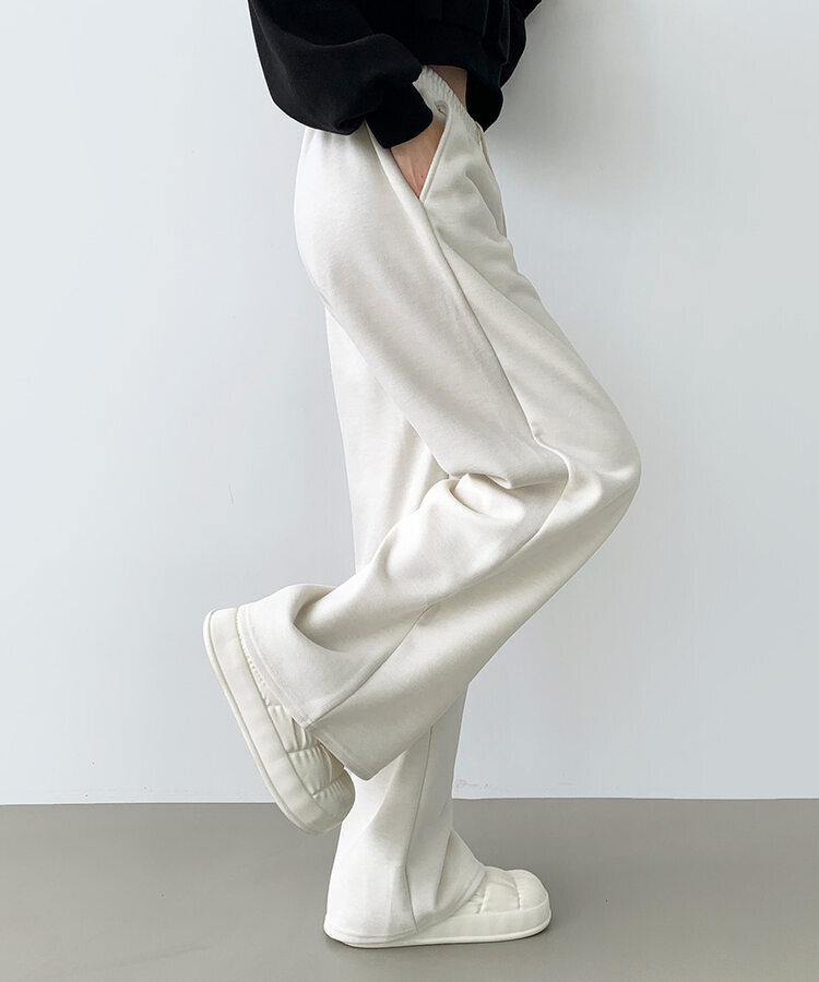 【SHORT/LONG丈別】ワイドトレーニングパンツ8色 IVORY