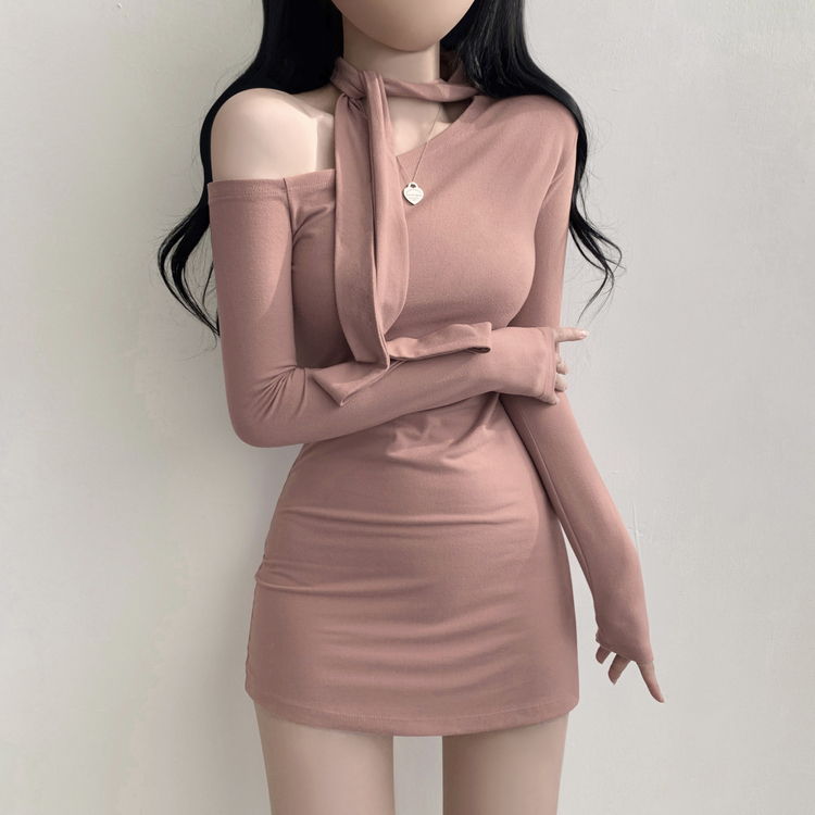 shushu/tong ミニワンピース ブラウン shushu/tong ミニワンピース ブラウン