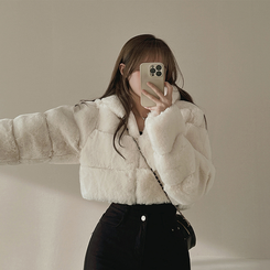 【美品】♡ANAYI♡　フェイクファーショート フェイクファー ショートジャケット（その他アウター）｜ENVYM