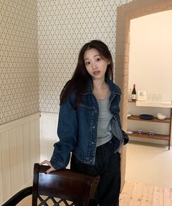 スナップボタンデニムジャケット｜ジャケット｜韓国ファッション