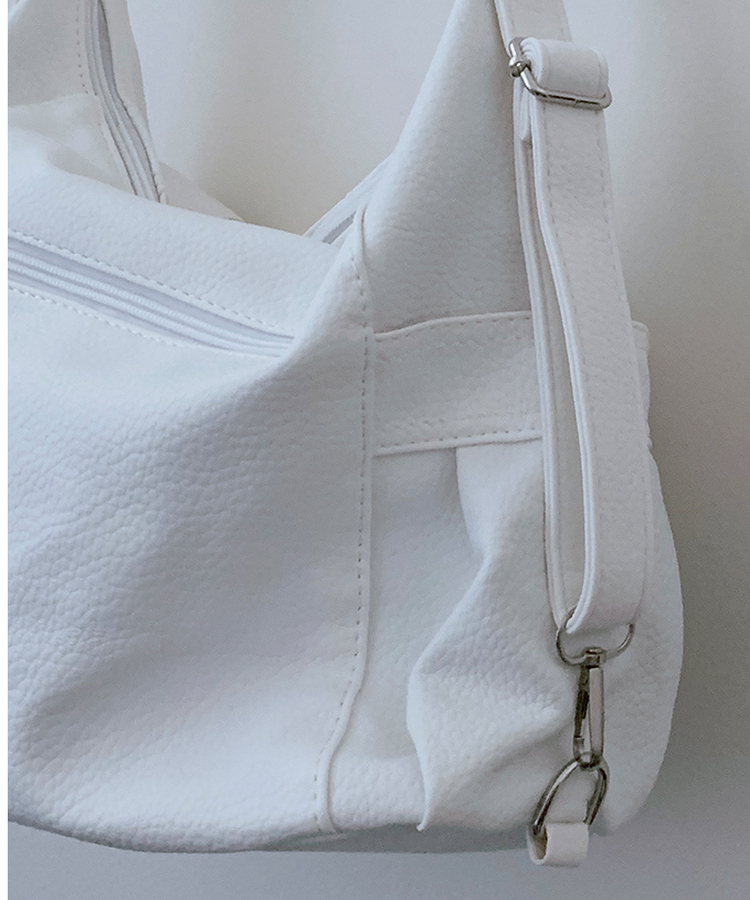 ホワイトレザー ハンドバッグ Woman ホワイト T タイムレス レザー フラップ バッグ ミニ