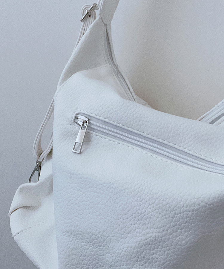 ホワイトレザー2WAYクロスショルダーバッグ｜バッグ｜韓国ファッション