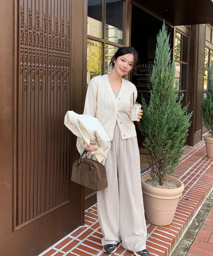 コーデュロイカラーネックキルティングクロップジャケット