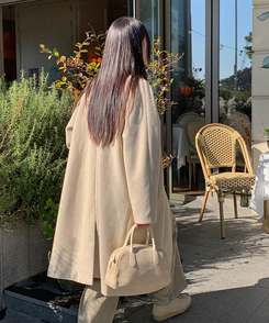 美品 45RPM フーデッドコート ベージュ系 裏地キルティング XL相当 美品 45RPM フーデッドコート ベージュ系 裏地キルティング XL