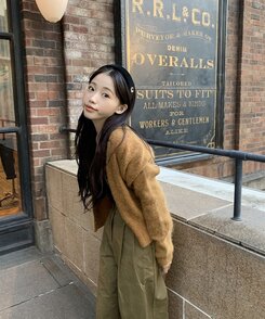 ルーズフィットモヘアカーディガン｜カーディガン｜韓国ファッション