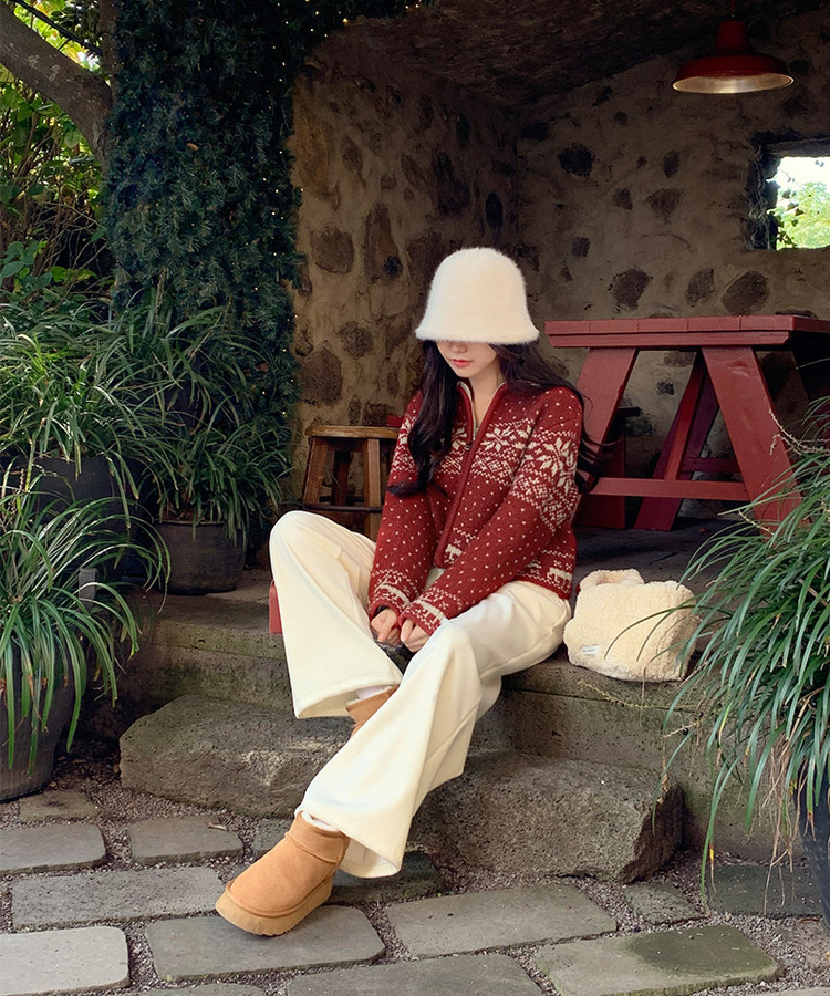 ノルディック柄ニットカーディガン｜カーディガン｜韓国ファッション