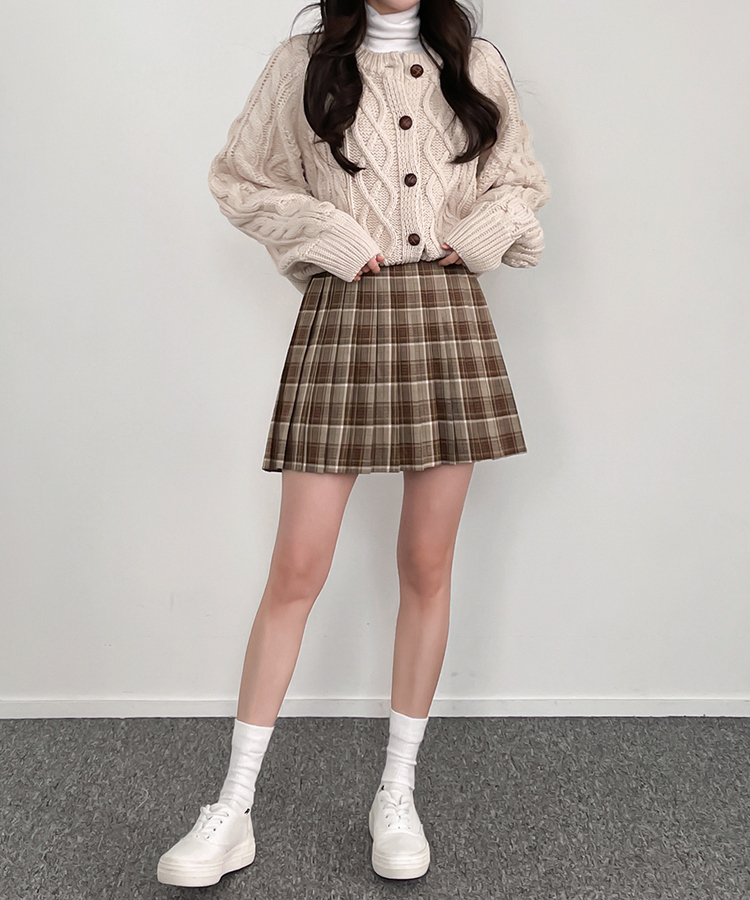 未使用タグ付きプリーツスカート チェックプリーツミニスカート｜ミニスカート｜韓国ファッション