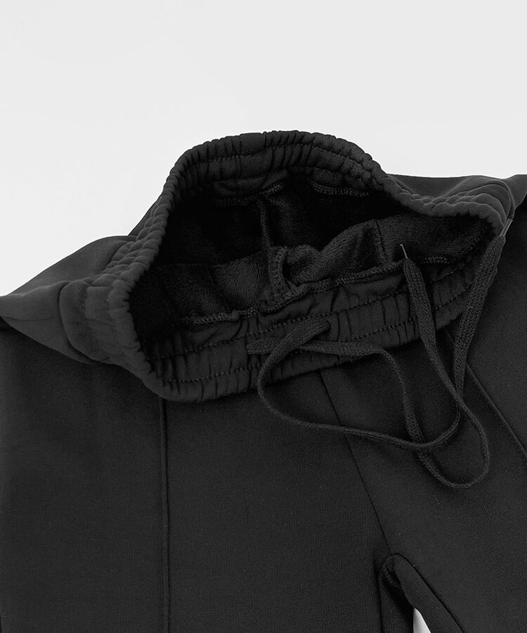 절개라인 가성비 밍크 융털 기모 세미 부츠컷 블랙 밴딩팬츠