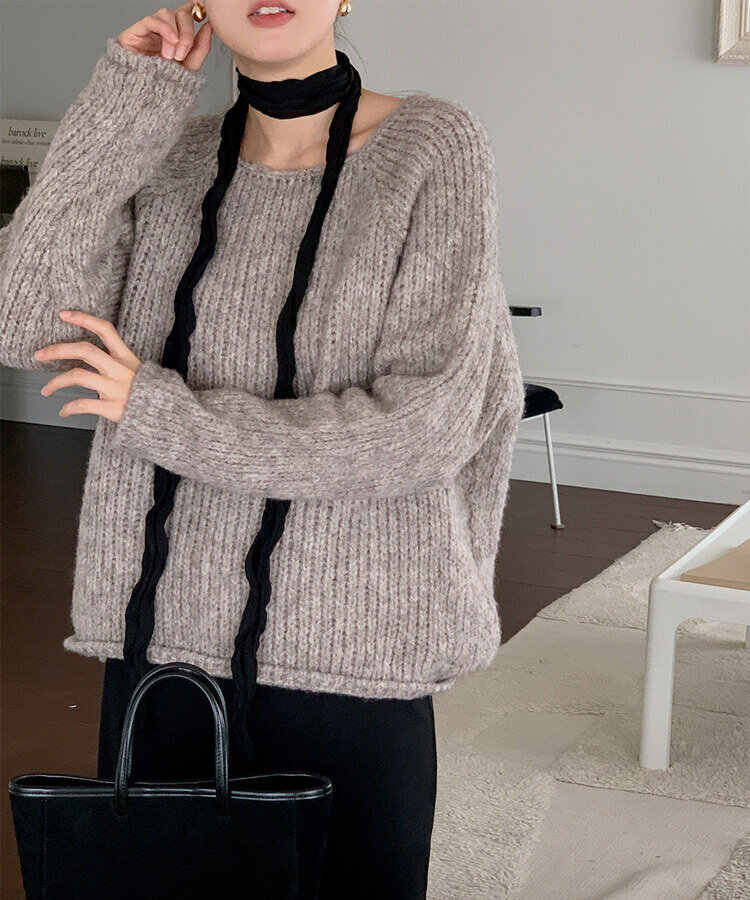 シースルーマフラー BLACK