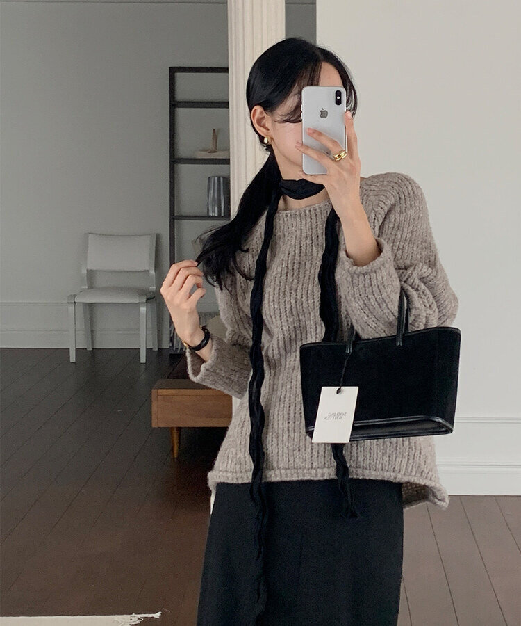 シースルーマフラー BLACK