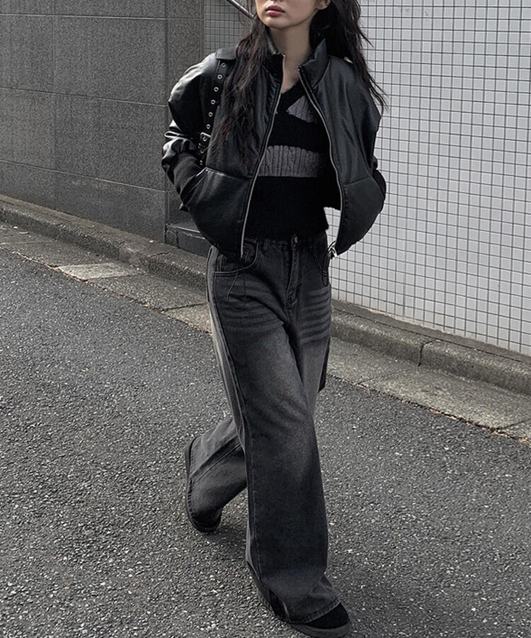 NOREMID ブラック デニム ワイドパンツ 店*員様 noremid ブラックデニム Mサイズ NORIMID ノーリミッド