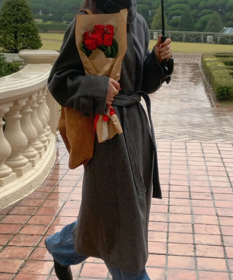 ベルトオーバーフィット冬ロングコート｜コート｜韓国ファッション通販