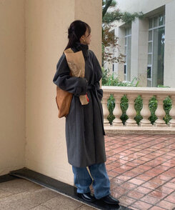 ベルトオーバーフィット冬ロングコート｜コート｜韓国ファッション通販