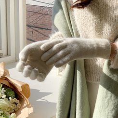 ウール70％グローブ Ivory