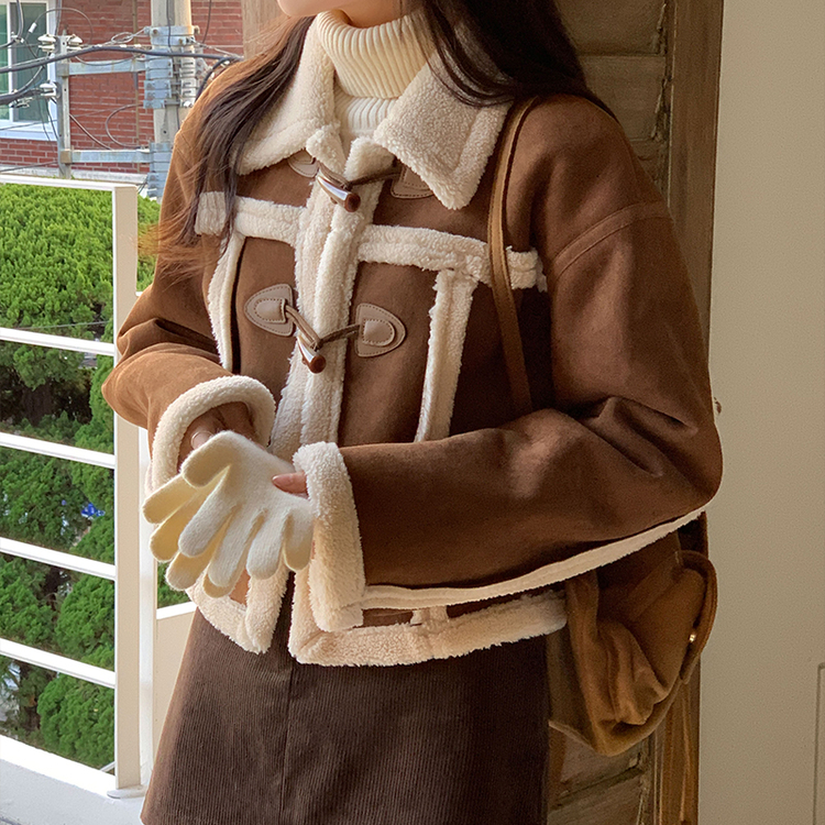 ウール70％グローブ Ivory