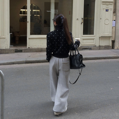 【SHORT/LONG 丈別】ドローストリングワイドパンツ6色 GRAY