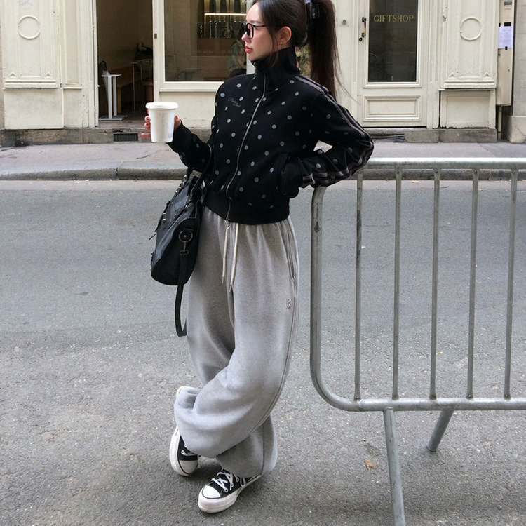 【SHORT/LONG 丈別】ドローストリングワイドパンツ6色 GRAY