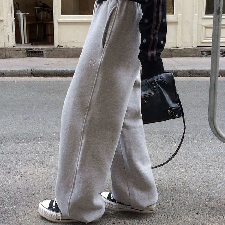 【SHORT/LONG 丈別】ドローストリングワイドパンツ6色 GRAY