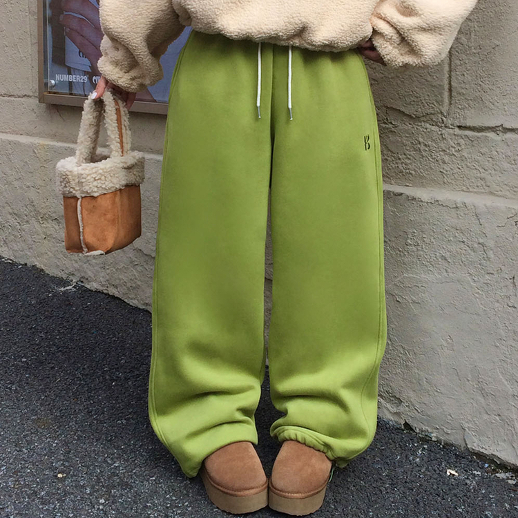 【SHORT/LONG 丈別】ドローストリングワイドパンツ6色 OLIVE