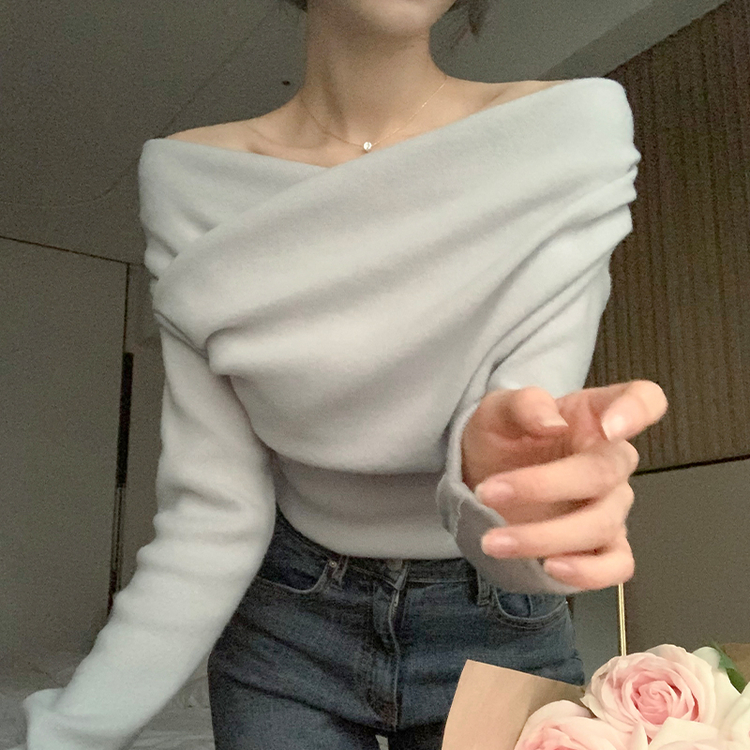 (専用)poláura 大人気のオフショルダー　長袖トップス FREE クロスオフショルダーロングスリーブニット – poláura OFFICIAL