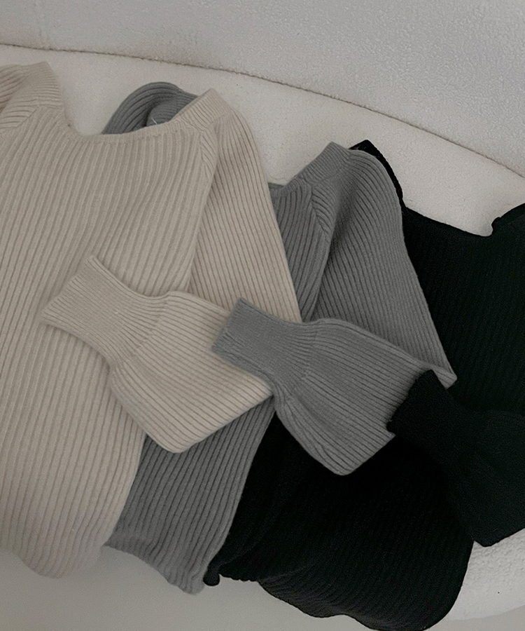 골지스퀘어벌룬미니니트원피스