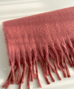 ロングタッセルマフラー12色 PINK