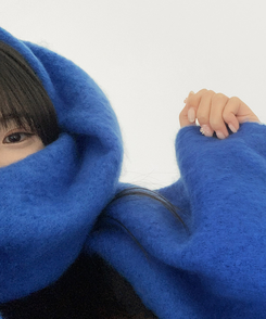 ロングタッセルマフラー12色 BLUE