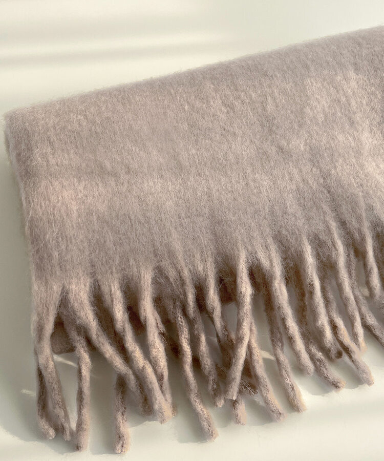 ロングタッセルマフラー12色 APRICOT