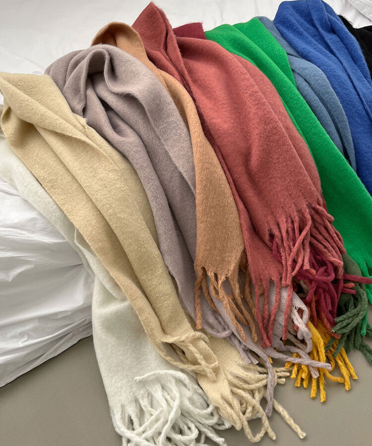 ロングタッセルマフラー12色