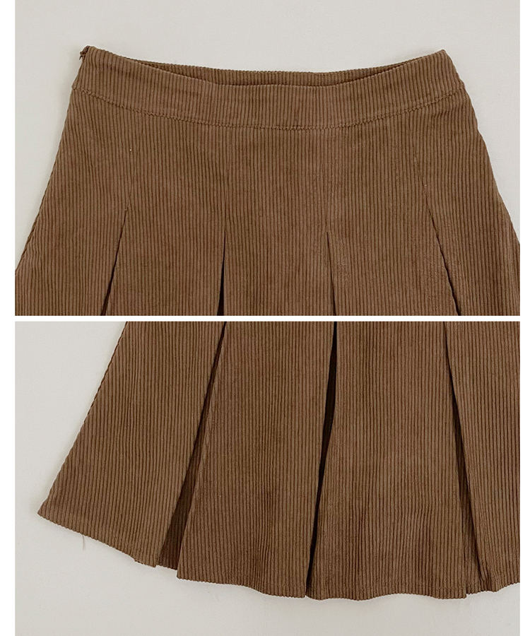 러블리코듀로이골덴플리츠미니스커트
