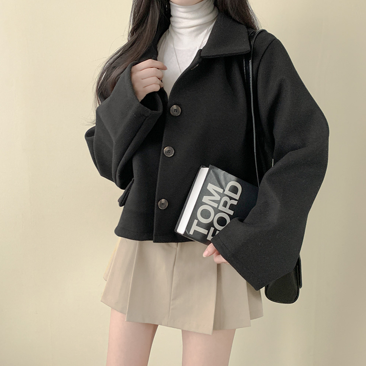 ナチュラルカラーネッククロップジャケット｜ジャケット｜韓国