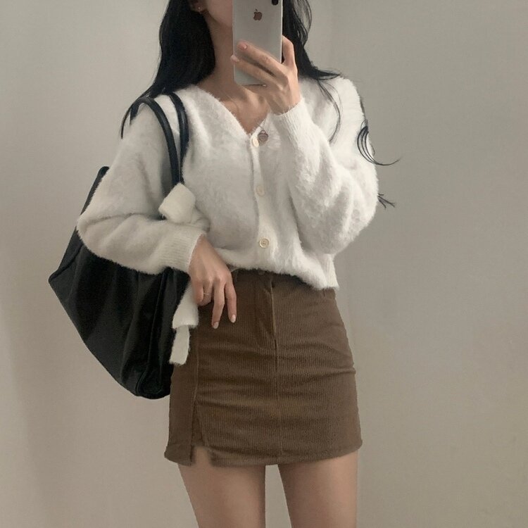 アンゴラニットカーディガン CLANE - アンゴラニットカーディガン - ANGORA SHORT KNIT CARDIGAN