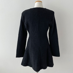 ゴールドボタンツイードミニワンピース｜ミニワンピース｜韓国