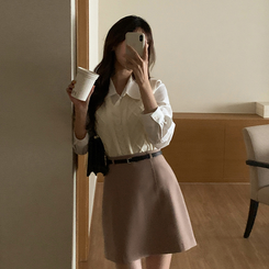 スクエアバックルベルト Black