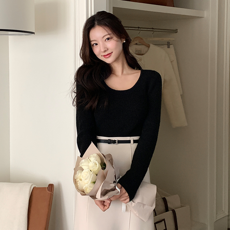 スクエアバックルベルト Black