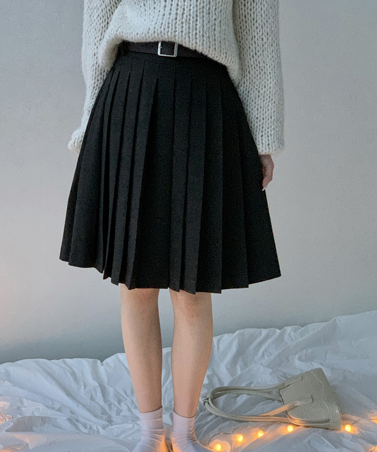 【美品】エブール ウールカシミア サキソニーアコーディオン プリーツ スカート 美品】エブール ウールカシミア サキソニーアコーディオン