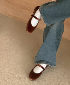 その他 ベルベットメリジェーン BROWN