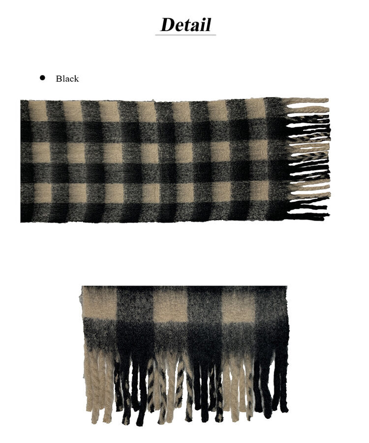 더브 체크 도톰 머플러