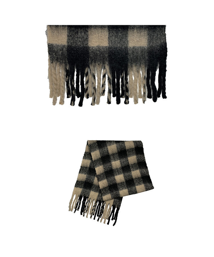 더브 체크 도톰 머플러