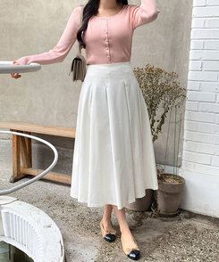 パールボタンカーディガン Light Pink