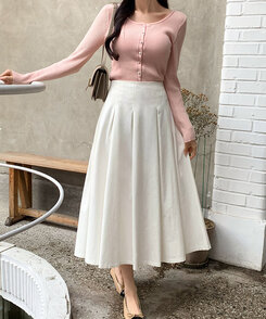 パールボタンカーディガン Light Pink