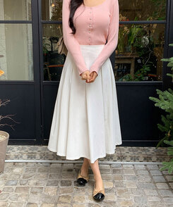 パールボタンカーディガン Light Pink