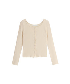 パールボタンカーディガン