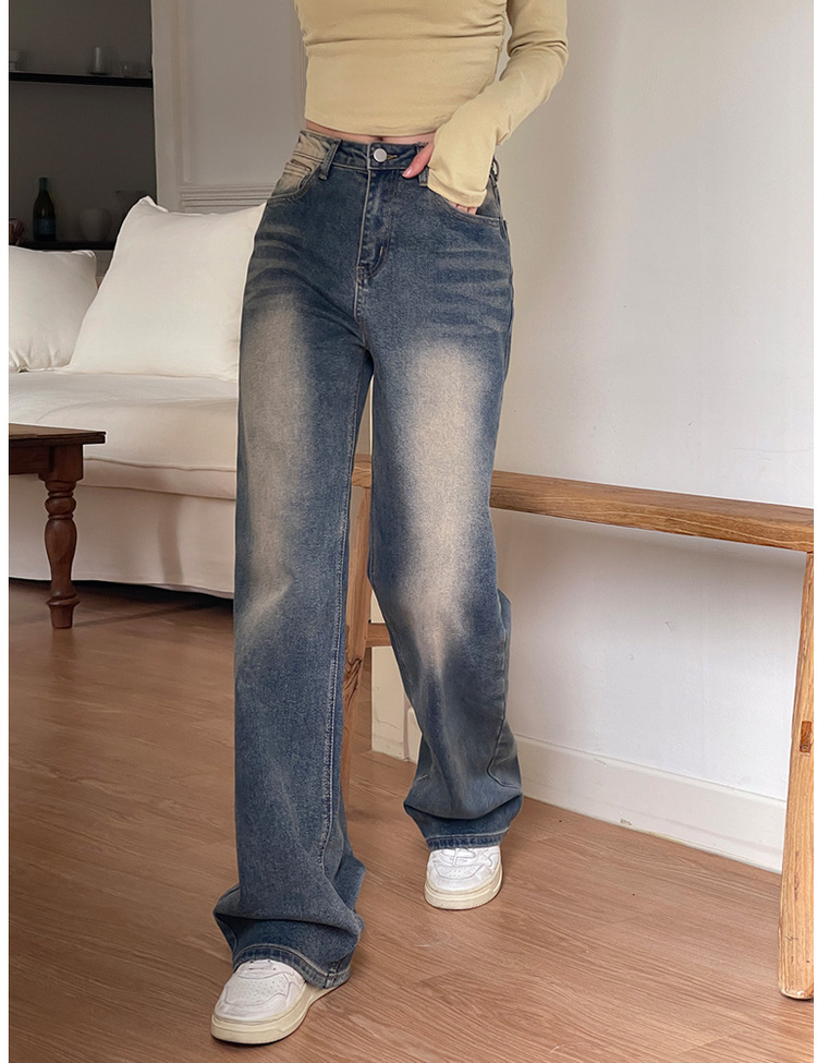 [숏,롱/S~XL/4컬러] 하체커버 워싱 하이웨스트 와이드 데님 팬츠 딥다크