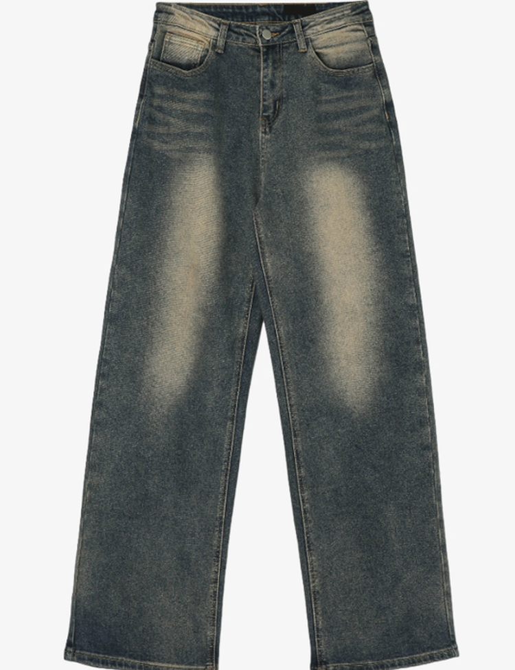 [숏,롱/S~XL/4컬러] 하체커버 워싱 하이웨스트 와이드 데님 팬츠