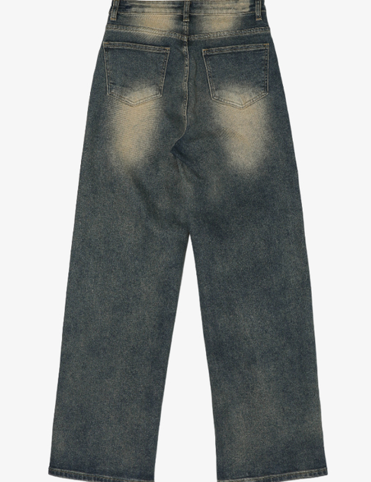 [숏,롱/S~XL/4컬러] 하체커버 워싱 하이웨스트 와이드 데님 팬츠