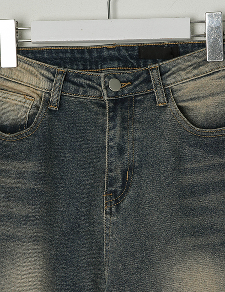 [숏,롱/S~XL/4컬러] 하체커버 워싱 하이웨스트 와이드 데님 팬츠