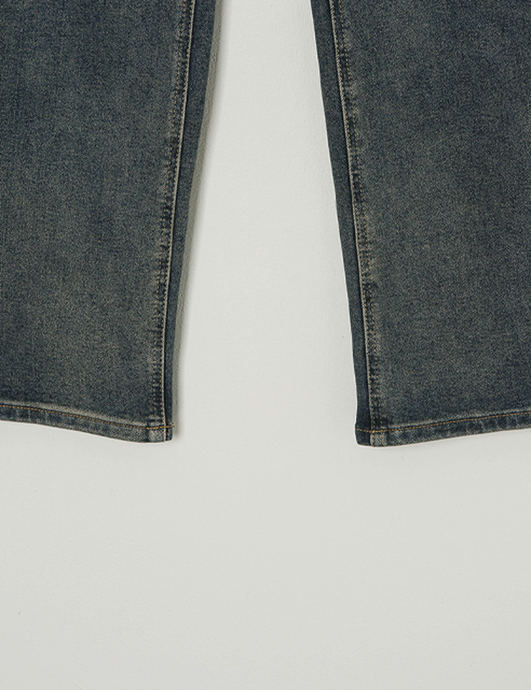 [숏,롱/S~XL/4컬러] 하체커버 워싱 하이웨스트 와이드 데님 팬츠